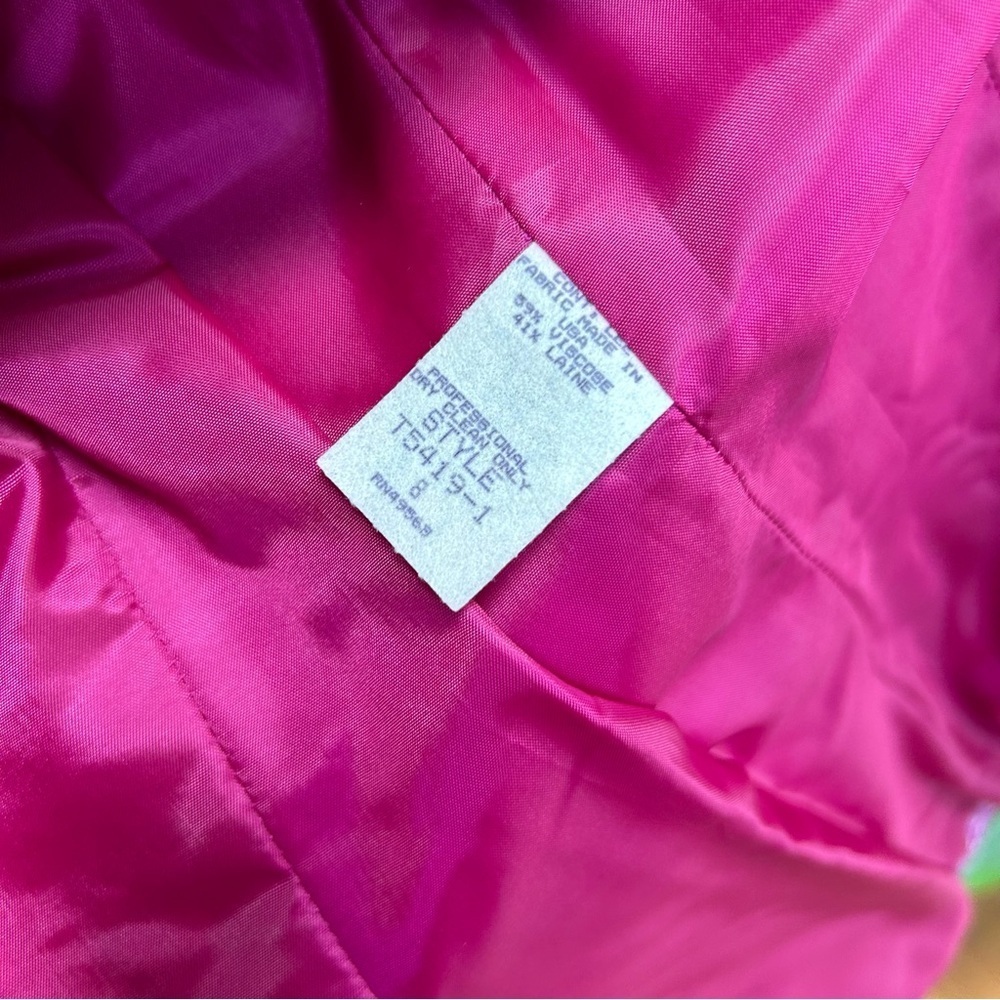 Victor Costa Vintage skirt suit pink white tweed size 8 medium - Picture 10 of 14
